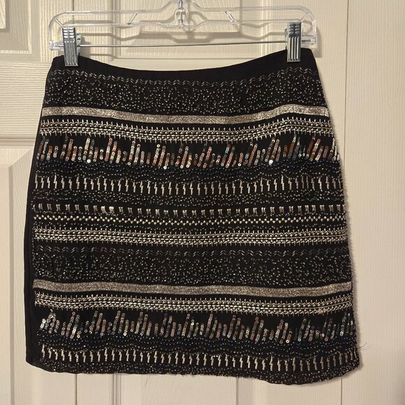 H&M Black Sequin Skirt, size 6, NWT. - Picture 1 of 5